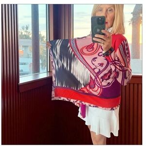 Etro Fuchsia Sweater Silk Wool Cashmere